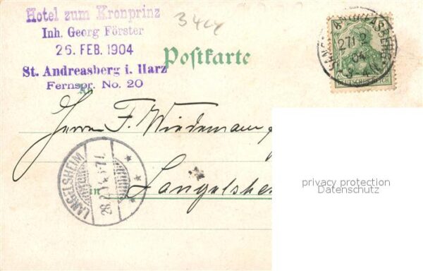St Andreasberg Harz Busch's Hotel Litho – Bild 2