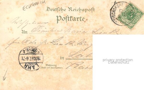 Rheinbischofsheim Gasthof zum Goldenen Loewen Hanauer-Trachten Kirche Litho – Bild 2