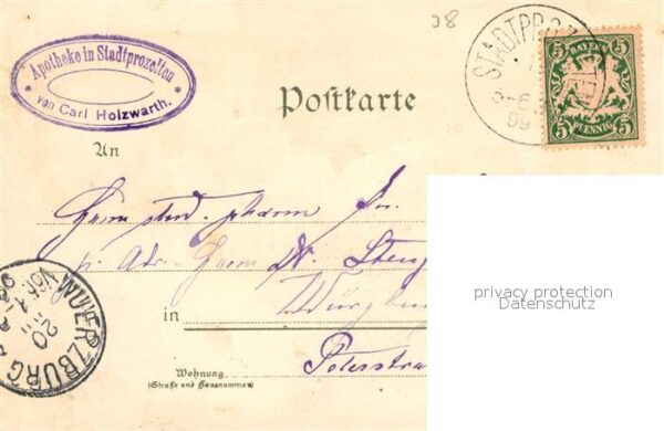 Tauberbischofsheim Spital Pfarrhaus Amtsgericht Finanzamt Gymnasium Bahnhof Lith – Bild 2