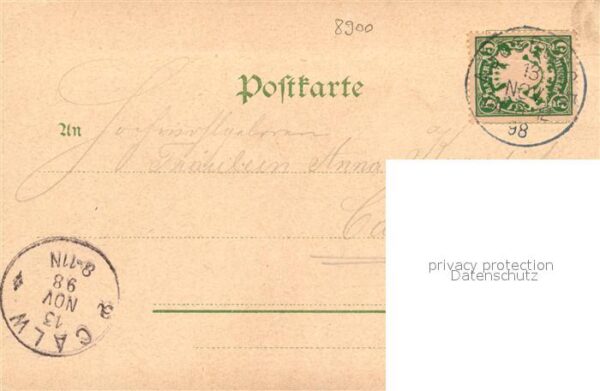 Augsburg Turnhalle Hercules-Brunnen Rathaus Perlachturm Litho – Bild 2