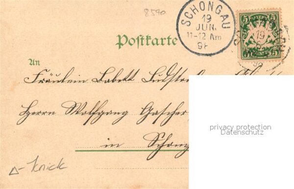 Schwabach Seminar Deutsches Reichswaisenhaus Stadtpark Litho – Bild 2