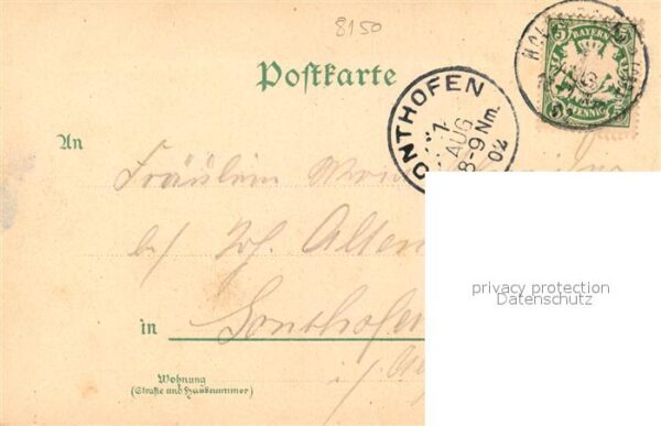 Holzkirchen Oberbayern Gasthof Oberbraeu Schulhaus Kirche Strassenansicht Litho – Bild 2