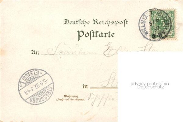 Willstaett Hauptstrasse Kinzig Gasthaus zum Schwanen Kriegerdenkmal Litho – Bild 2