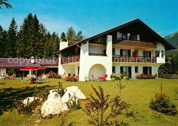 Grainau Laengenfelder Hof Hotel Garni Garten Huber Karte Nr 10.045