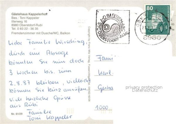Rubi Oberstdorf Gaestehaus Kappelerhof – Bild 2