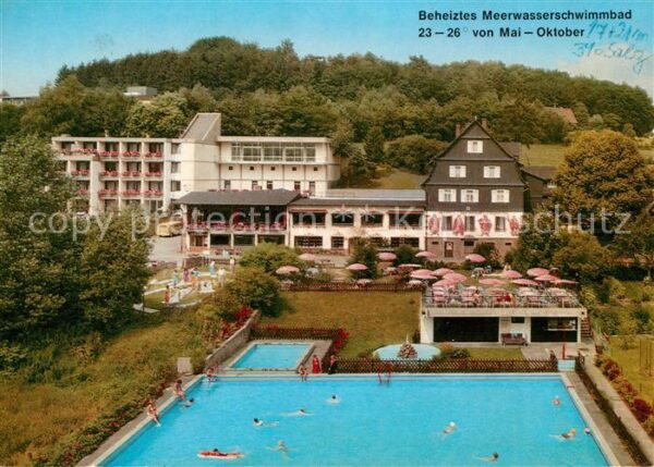 Grasellenbach Kurhotel Siegfriedbrunnen Swiming Pool Kneippkurort im Odenwald