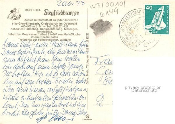 Grasellenbach Kurhotel Siegfriedbrunnen Swiming Pool Kneippkurort im Odenwald – Bild 2