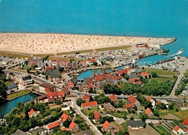 Neuharlingersiel Nordseekuestenbad Hafen Fliegeraufnahme