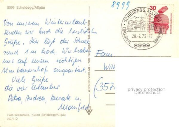 Scheidegg Allgaeu Winterlandschaft Alpenpanorama Fliegeraufnahme – Bild 2
