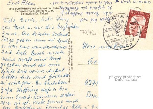 Schoemberg Schwarzwald Sanatorium Dr Fickert – Bild 2