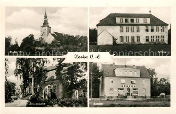 Horka Kirche Schule Gemeindeamt Konsum