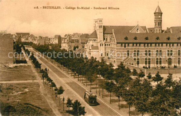Bruxelles Bruessel Saint Michel Boulevard Militaire Stra?enbahn