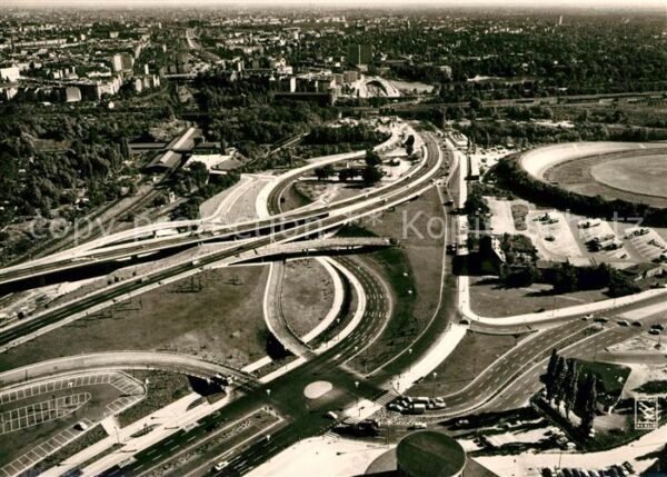 Berlin Fliegeraufnahme Autobahndreieck Charlottenburg Avus Steilkurve