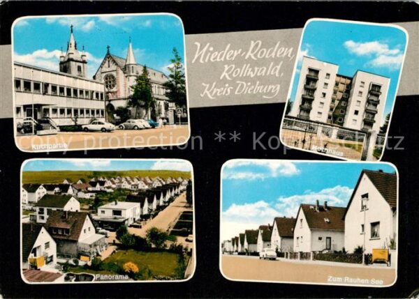 Nieder-Roden Rollwald Kirchen Panorama Hochhaus