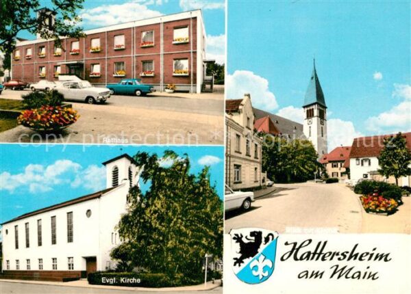 Hattersheim Main Rathaus Kirche