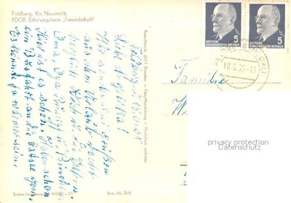 Feldberg Mecklenburg FDGB Erholungsheim Freundschaft – Bild 2