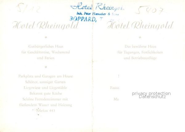 Boppard Rhein Hotel Rheingold Gaststube Saal – Bild 2
