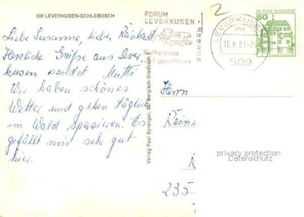 Schlebusch Schloss Morsbroich Dhuennberg Realschule Gymnasium Dhuenn – Bild 2