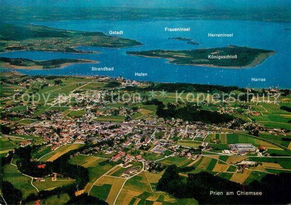 Prien Chiemsee Fliegeraufnahme