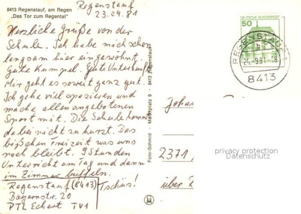 Regenstauf Aussichtsturm Marktplatz Caritas Altenheim Lourdes Grotte – Bild 2