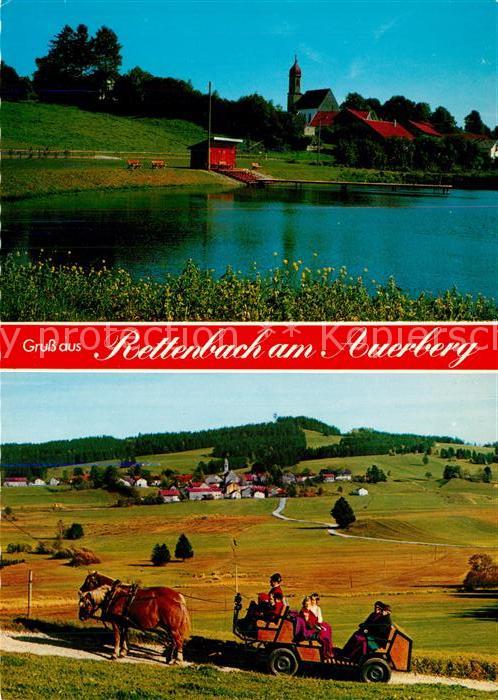 Rettenbach Auerberg Panorama Pferdewagen