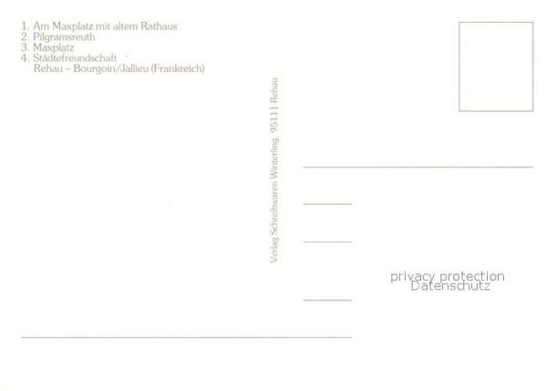 Rehau Oberfranken Maxplatz Rathaus Pilgramsreuth Staedtefreundschaft – Bild 2