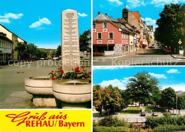 Rehau Oberfranken Schillerplatz Maxplatz Rathaus