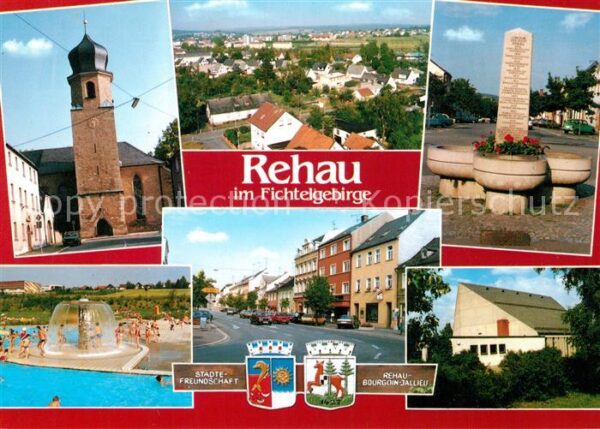 Rehau Oberfranken Kirche Denkmal Schwimmbad