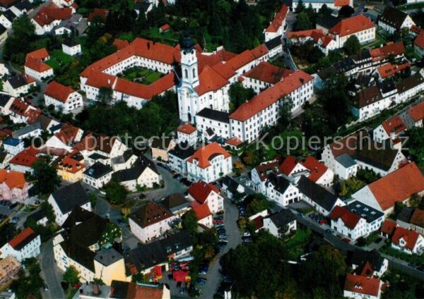 Altomuenster Marktplatz Klosterkirche St Alto St Birgitta Flugaufnahme
