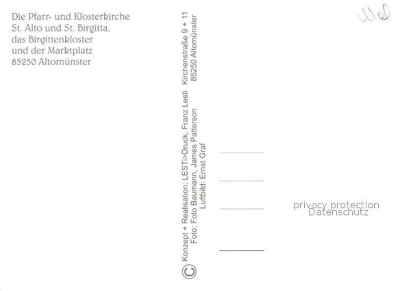 Altomuenster Marktplatz Klosterkirche St Alto St Birgitta Flugaufnahme – Bild 2