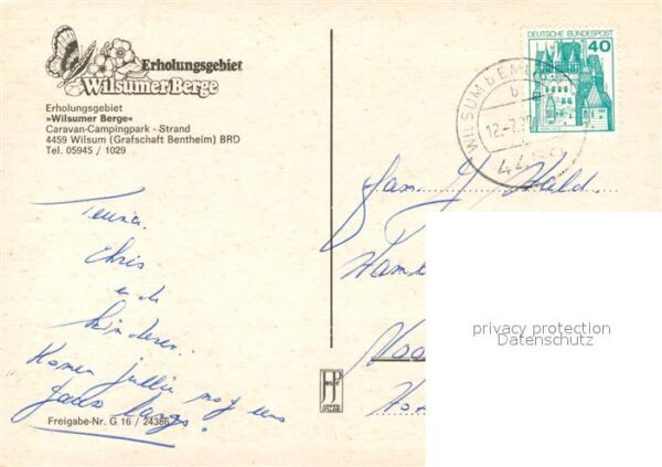 Wilsum Fliegeraufnahme Erholungsgebiet Wilsumer Berge Caravan Campingpark Strand – Bild 2