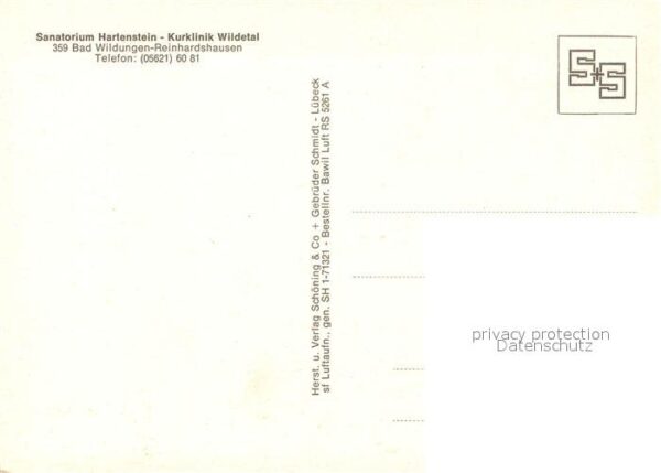 Reinhardshausen Fliegeraufnahme Sanatorium Hartenstein Kurklinik Wildetal – Bild 2