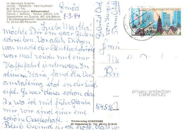 Wissmannsdorf Hotel Pension Restaurant Blick ins Tal – Bild 2