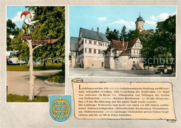 Laichingen Kirchenburg Wegweiser Hoehle