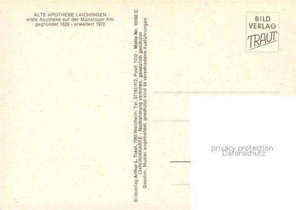 Laichingen Kirchenburg Alte Apotheke Chronik – Bild 2