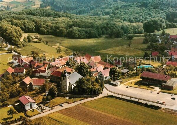 Modautal Fliegeraufnahme Evangelische Pfarrkirche Neunkirchen