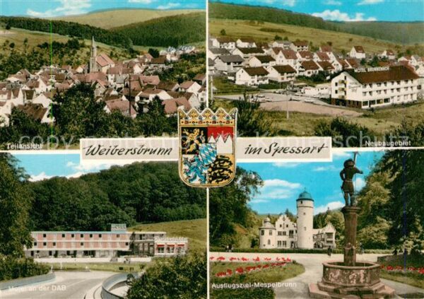 Weibersbrunn Panorama Neubaugebiet Mespelbrunn Motel DAB