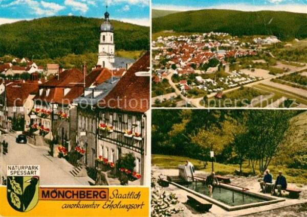 Moenchberg Spessart Kirche Panorama Kneipp Tretbecken