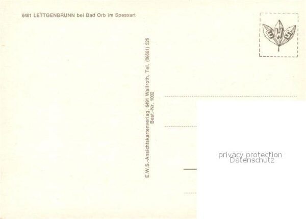Lettgenbrunn Konzerthalle BAd Orb Znaimer Hof Sudetenhof Panoramen Wappen – Bild 2