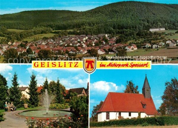 Geislitz Jugendherberge Fontaene Kirche Panorama