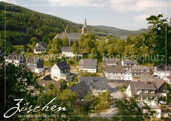 Zueschen Sauerland Kirche Panorama