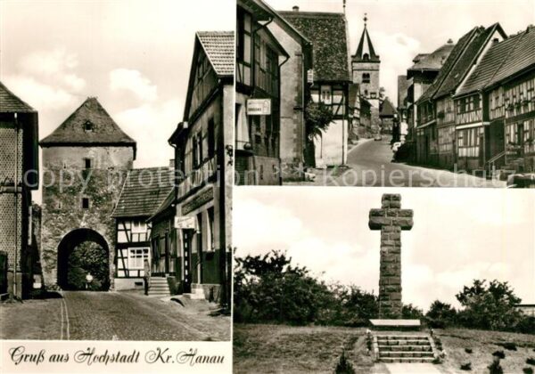 Hochstadt Hessen Kriegerdenkmal Stadttor Ortsansicht