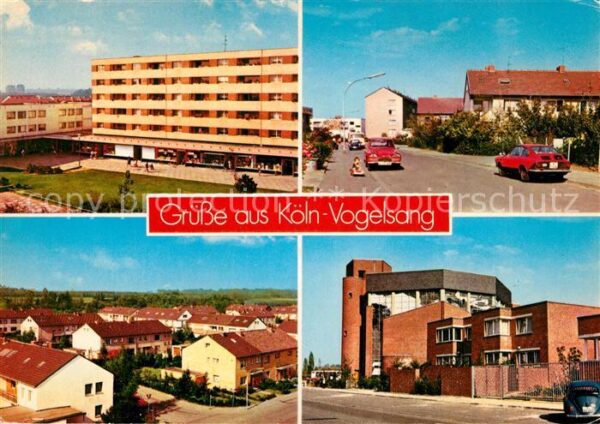 Vogelsang Koeln Einkaufszentrum Bachstelzenweg Siedlung Kirche Sankt Viktor