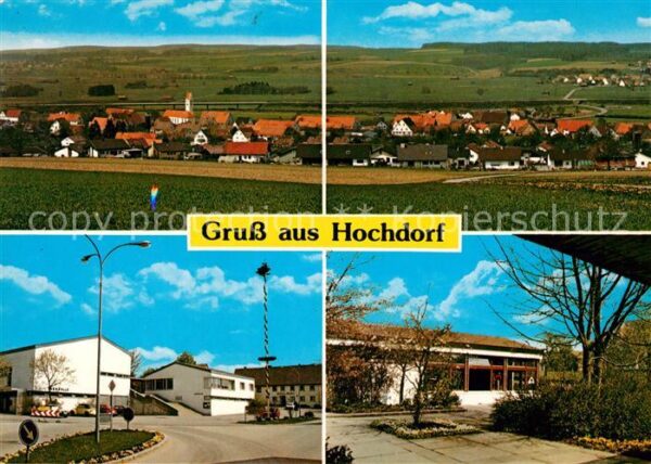 Hochdorf Riss Panoramen Ortsansichten Maibaum