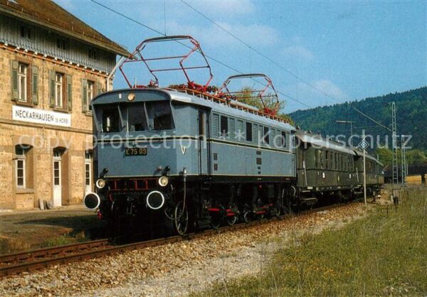 Neckarhausen Horb Neckar Elektro Gueterzuglokomotive E 75 09
