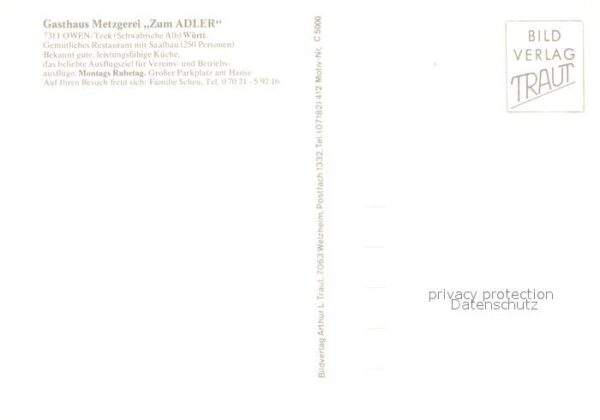 Owen Esslingen Gasthaus Metzgerei Zum Adler – Bild 2