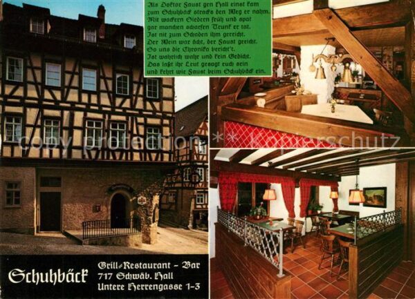 Schwaebisch Hall Grill Restaurant Bar Schuhbaeck