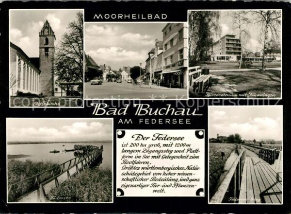 Bad Buchau Federsee Stiftskirche Kursanatorium Kuranlagen Federsee Steg