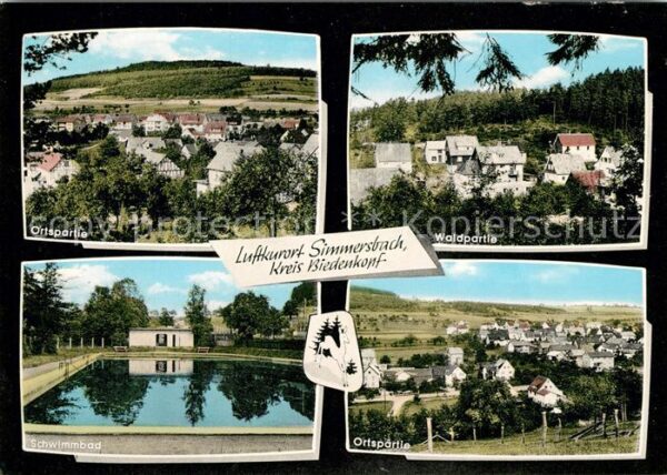 Simmersbach Dillenburg Ortspartie Waldpartie Schwimmbad
