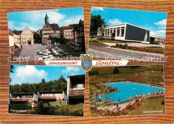 Sontra Marktplatz Buergerhaus Feriendorf Schwimmbad
